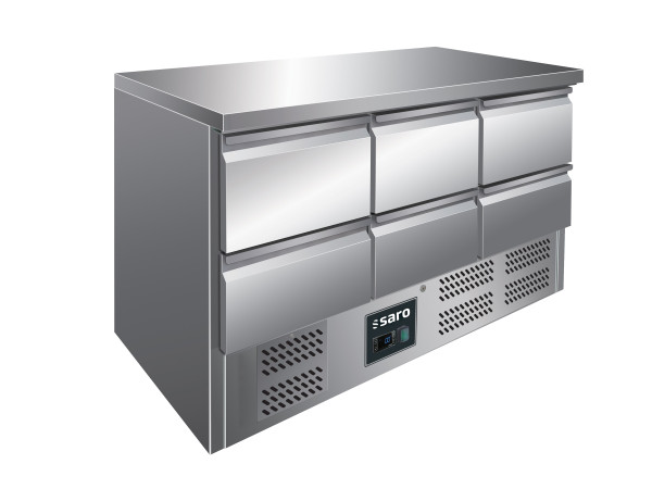 SARO Kühltisch mit 6 Schubladen, VIVIA S 903 S/S TOP 6x 1/2 GN  Kategorie: KÜHL- UND TIEFKÜHLTECHNIK Brutto-Gewicht: 145,00 kg EAN: 4017337036837 Versandart: Spedition (1 XP)