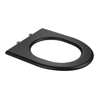 Kunststoff WC-Sitz ohne Deckel, schwarz Kunststoff WC-Sitz ohne Deckel, schwarz