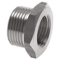 Edelstahl Reduziernippel G 1/2'' Außengewinde auf G 1/4'' Innengewinde Edelstahl Reduziernippel G 1/2'' Außengewinde auf G 1/4'' Innengewinde
