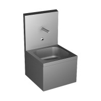 Edelstahl Handwaschbecken mit Sensor Armatur SLUN04, vandalensicher - optional mit Thermostatmischer Edelstahl Handwaschbecken mit Sensor Armatur SLUN04, vandalensicher - optional mit Thermostatmischer
