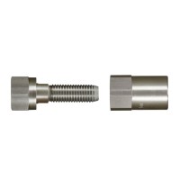 Edelstahl Schraubarmatur für Lebensmittelschlauch blufood mit 1/2'' Innengewinde - DKR Edelstahl Schraubarmatur für Lebensmittelschlauch blufood mit 1/2'' Innengewinde - DKR