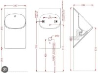 Vorschau: Abmessungen Urinal La Fontana SLP89 Vorschau: Abmessungen Urinal La Fontana SLP89