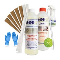 AGO Fugen-Intensivset mit 500 ml Schimmelentferner + Schimmelstop, Sprüher, Pinsel und Pipette AGO Fugen-Intensivset mit 500 ml Schimmelentferner + Schimmelstop, Sprüher, Pinsel und Pipette