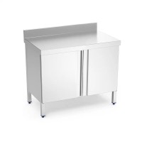 Vorschau: Edelstahl Arbeitsschrank mit 2 Flügeltüren und Aufkanntung - 100x50, 100x60 oder 100x70 cm Vorschau: Edelstahl Arbeitsschrank mit 2 Flügeltüren und Aufkanntung - 100x50, 100x60 oder 100x70 cm