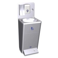 Vorschau: Mobiles Waschbecken mit Wassertank und optionalem Seifen- und Handtuchspender Vorschau: Mobiles Waschbecken mit Wassertank und optionalem Seifen- und Handtuchspender