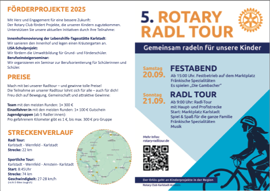 Rotary Projekt "Rotary RADL TOUR"