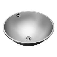 Edelstahl Einbauwaschbecken rund mit satinierter Oberfläche - 360 mm Edelstahl Einbauwaschbecken rund mit satinierter Oberfläche - 360 mm