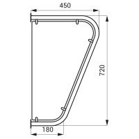 Vorschau: Abmessungen Edelstahl Schamwand Vorschau: Abmessungen Edelstahl Schamwand