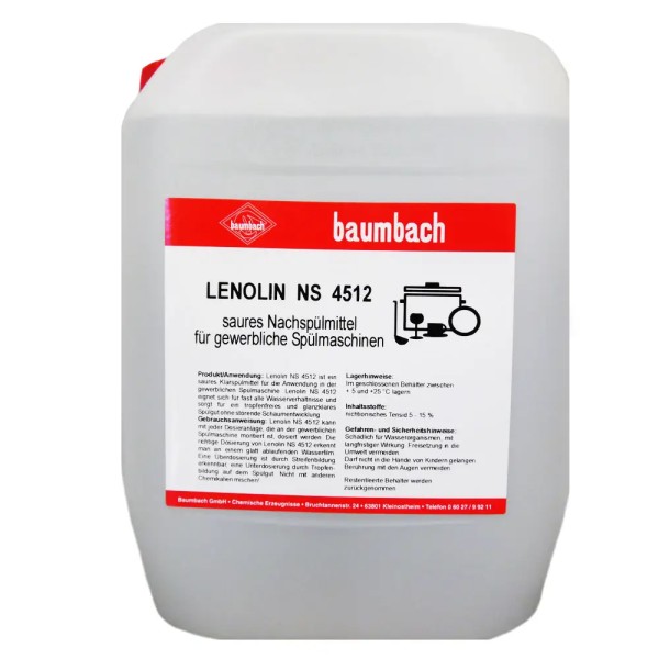 Lenolin Klarspüler NS4512 für gewerbliche Spülmaschinen