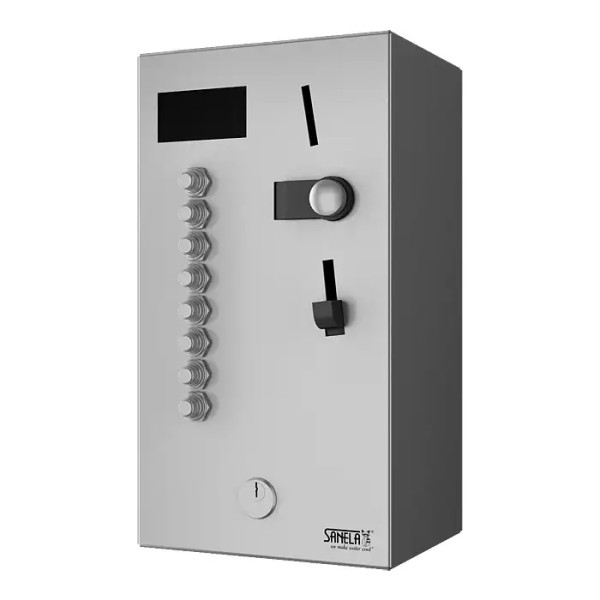 Jeton- und Münzkassierer SLZA04L für bis zu 8 einphasige Geräte 230 V - Aufputzmontage