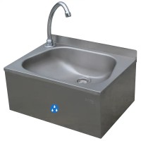Edelstahl Handwaschbecken ECO mit Armatur, Kniebedienung Edelstahl Handwaschbecken ECO mit Armatur, Kniebedienung