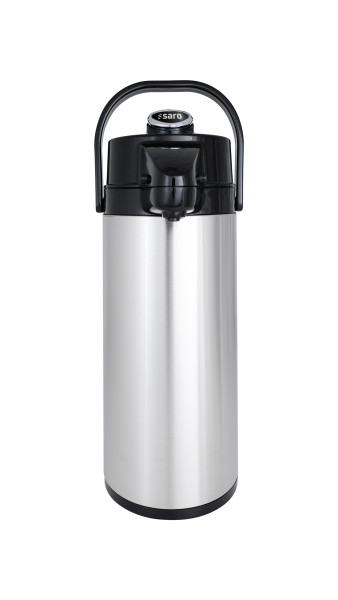 SARO Edelstahl Isolierpumpkanne (Innen Glas)  Kategorie: GETRÄNKEWELT & KAFFEE Brutto-Gewicht: 2,10 kg EAN: 4017337317127 Versandart: Paket