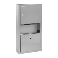 Edelstahl Papierhandtuchspender mit Abfallbehälter SLZN21 Edelstahl Papierhandtuchspender mit Abfallbehälter SLZN21