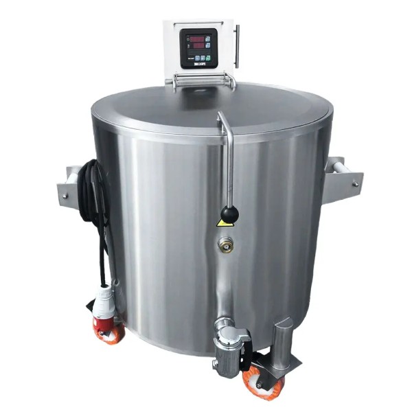 Mobiler Edelstahl Kochkessel 150 Liter mit digitaler Temperatursteuerung Indu52