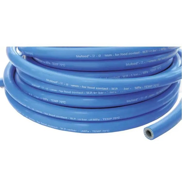 Blauer PVC Lebensmittelschlauch blufood® 40 bar DN19