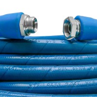 Wasserschlauch 1SN DN12 bis 180 bar mit Edelstahl-Armaturen Wasserschlauch 1SN DN12 bis 180 bar mit Edelstahl-Armaturen