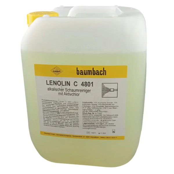 Alkalischer Schaumreiniger Lenolin C4801 mit Aktivchlor