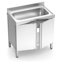 Vorschau: Topfspülschrank Edelstahl 100x70 cm oder 120x70 cm - Flügeltüren Vorschau: Topfspülschrank Edelstahl 100x70 cm oder 120x70 cm - Flügeltüren